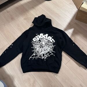 Black Spider Web Graphic Hoodie